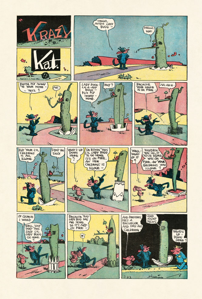 George Herrimans "Krazy Kat". Die kompletten Sonntagsseiten in Farbe 1935–1944 / TASCHEN Verlag / Release: 5. Aug. 2019 / 632 Seiten / 150,- Euro