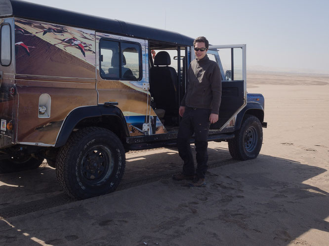Unser etwas betagter Land Rover Defender - es sollte jedoch niemals unterschätzt werden, was diese Fahrzeuge mit dem richtigen Fahrer zu leisten im Stande sind.