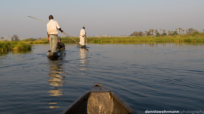 mokoro  gunns camp okavango delta botswana