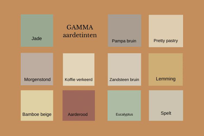 GAMMA aardetinten kleuren