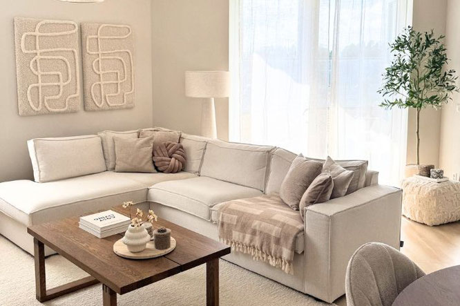 inspiratie beige Japandi interieur