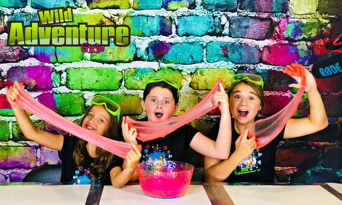 kids youtube channel.  Making slime.  Wild Adventure Girls.