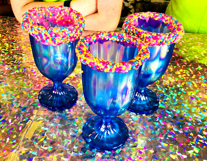 Unicorn Cups Dipped in Icing and Sprinkles. The Wild Adventure Girls