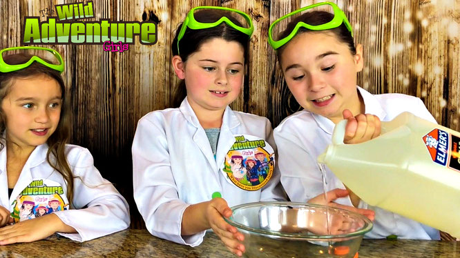 slime, bubble wrap slime, the wild adventure girls