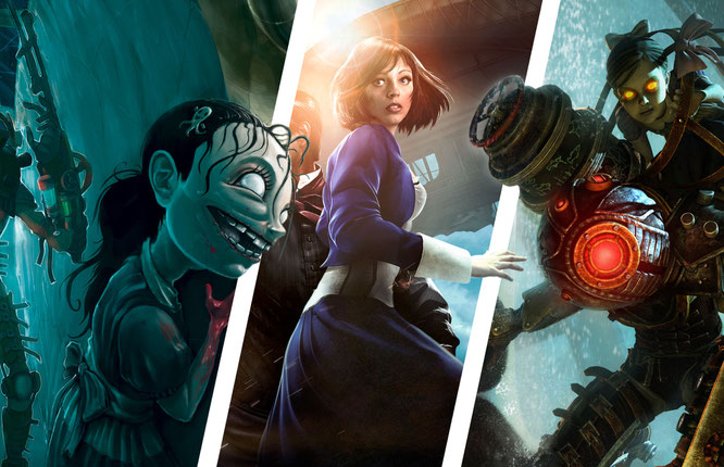 Bilder: "Bioshock", "Bioshock Infinite", "Bioshock 2" von 2K; Composing: Robert Bannert