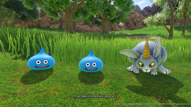 Gehören zu Toriyamas bekanntesten Schöpfungen: die kultigen Kreaturen aus (Square) Enix' bekannter Rollenspiel-Reihe "Dragon Quest". Hier im Bild: "Dragon Quest XI" auf PS4.