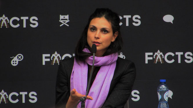 Morena Baccarin, known for Firefly (Inara Serra), Serenity (Inara Serra), Stargate (Adra), Homeland (Jessica Brody), The Flash (Gideon), Gotham (Leslie 'Lee' Thompkins and Deadpool (Vanessa) at Facts Spring in Ghent 2017