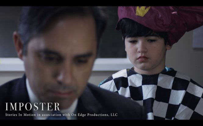 Still from the short film Imposter