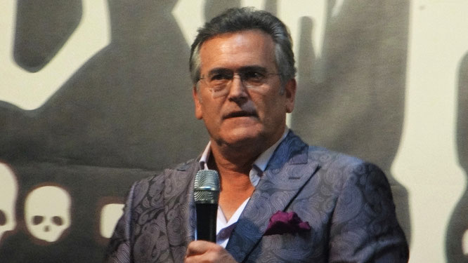 Bruce Campbell ( "The Evil Dead" franchise) during his panel at Weekend of Hell Dortmund Spring Edition 2018