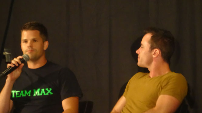 Actor Ryan Kelley and Max Carver at Wolfcon