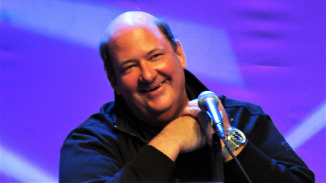 Brian Baumgartner (mostly known for his role as Kevin Malone in "The Office") during the "The Office" panel at Comic Con Los Angeles 2019 (LA Convention Centre)