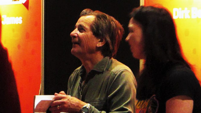 Dirk Benedict, known for his role as Templeton 'Face' Peck in the "A-Team" and as Lt. Starbuck in "Battlestar Galactica", signing autographs for his fans at Dutch Comic Con Spring Edition 2017 in Utrecht, The Netherlands.