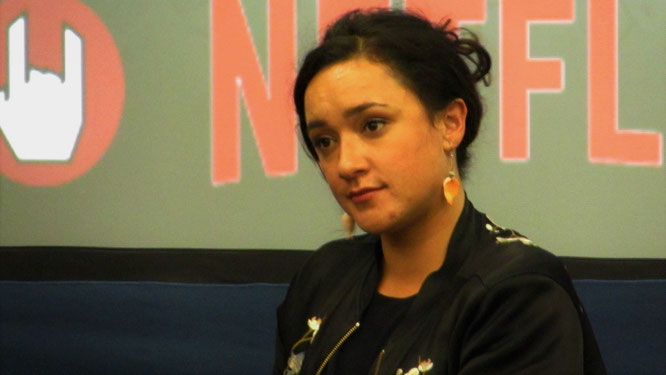 Keisha Castle Hughes during her panel at Comic Con Amsterdam 2016