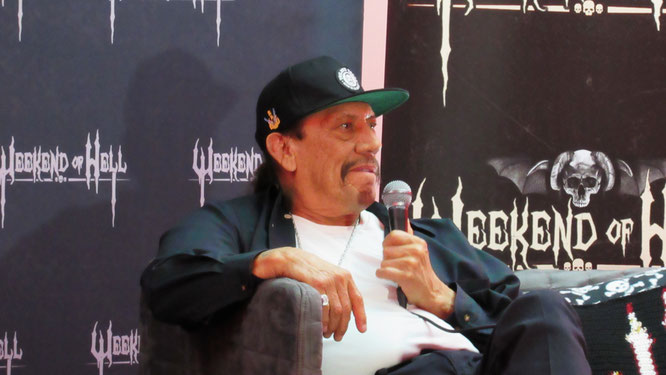 Danny Trejo on stage at Weekend of Hell Düsseldorf in 2019