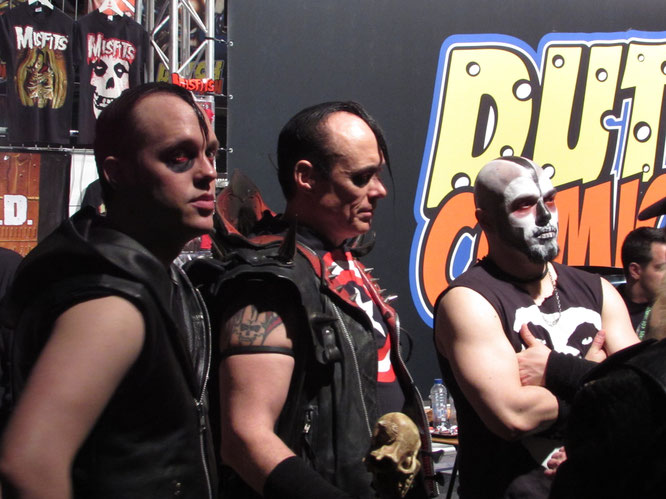The Misfits in 2015 (from left to right: Jerry Cafaia II, Jerry Only and  Marc Rizzo)