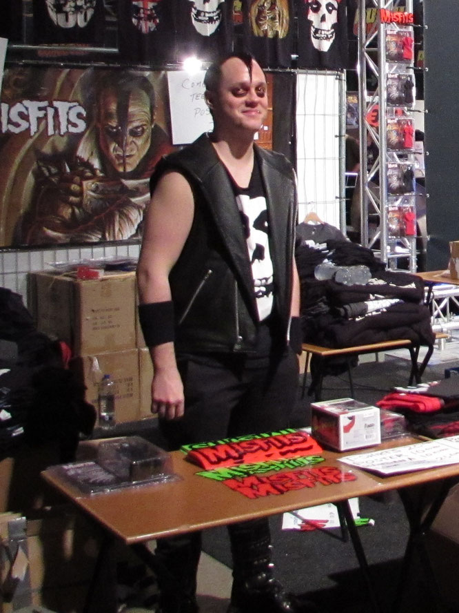 Jerry Cafaia II at the stand of The Misfits at Dutch Comic Con 2015 