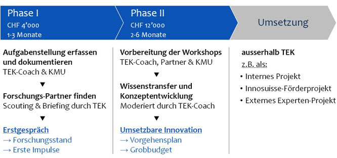 Darstellung des TEK Prozesses für ein TEK Mandat