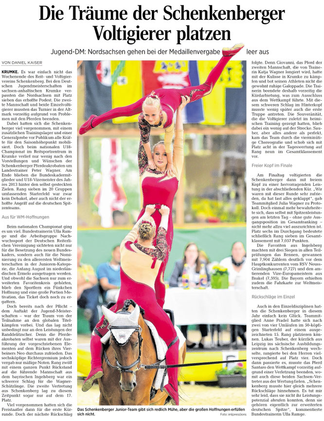 Veröffentlicht mit freundlicher Genehmigung. Quelle: Leipziger Volkszeitung vom 16. Juli 2015 | Regionalausgabe "Delitzsch-Eilenburg" | Seite 29