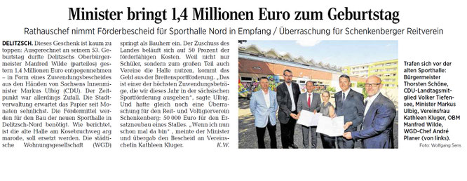 Veröffentlicht mit freundlicher Genehmigung. Quelle: Leipziger Volkszeitung vom 7. Juli 2015 | Regionalausgabe "Delitzsch-Eilenburg" | Seite 27