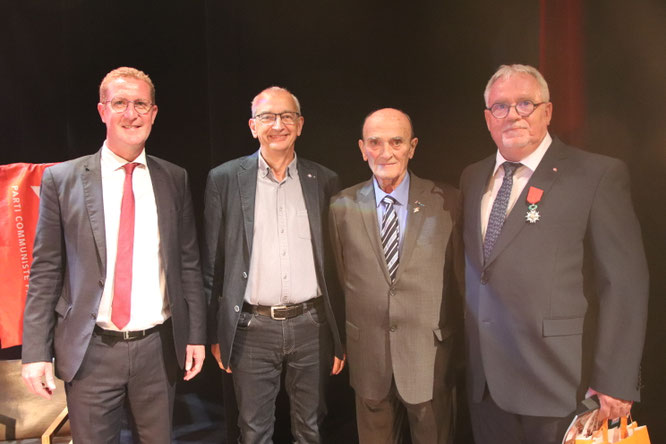 Alban BRUNEAU Maire, Alain GOUPY, Jean-Louis LAPORTE et Marc GUERIN