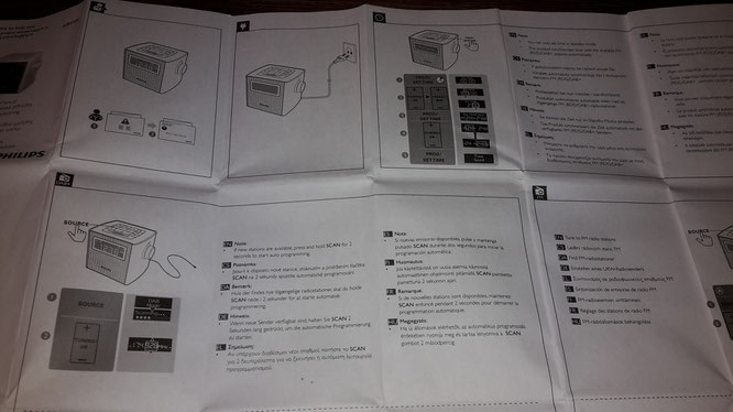 Testlibelle: Bedienungsanleitung Philips Radiowecker AJB4300W12