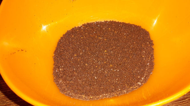 Ergebnis: Fein gemahlener frischer Kaffee