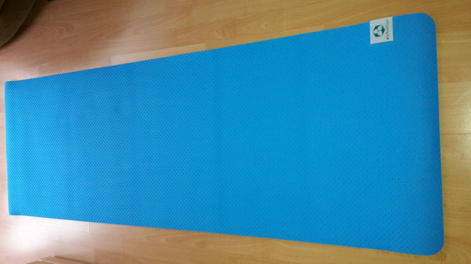 Yogamatte ausgerollt