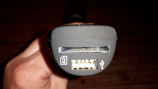 USB Anschluss und Speicherkartenslot