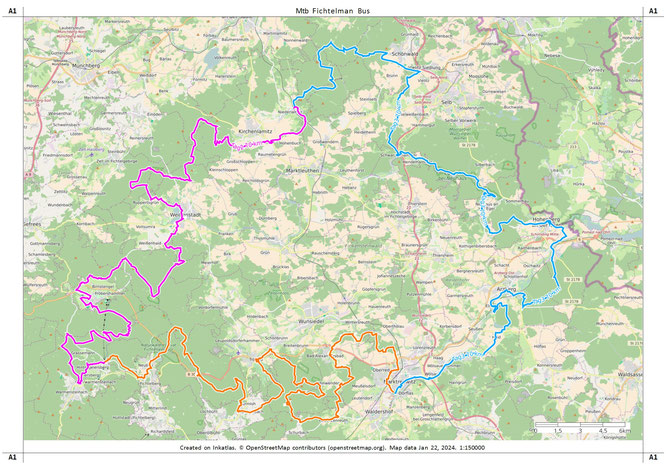 Karte Mtb Fichtelman Bus 200 Km 5800 Hm 3 Tage