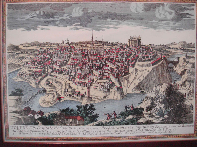 Vista de Toledo.  Autor: Pierre Aveline.  Siglo XVIII. fuente http://www.toledohistorico.es