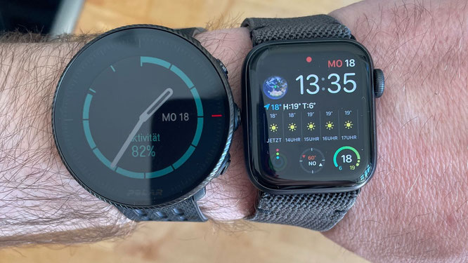 Polar Vantage M2 und Apple Watch im Vergleich