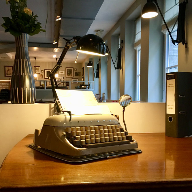 Retrostyle Schreibmaschine im Hotel Henri Hamburg