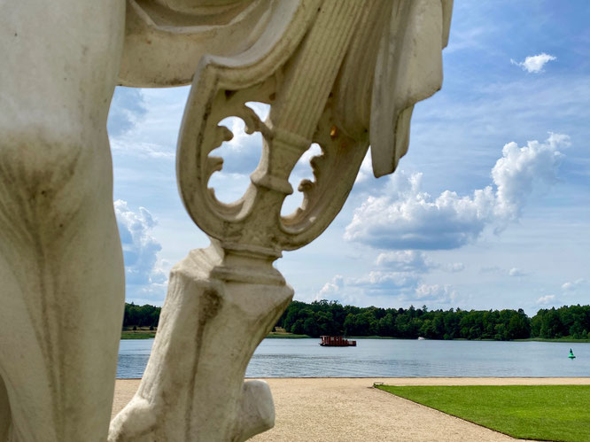 Schloss Rheinsberg, Ruppiner Seenland, Brandenburg, Hausboot