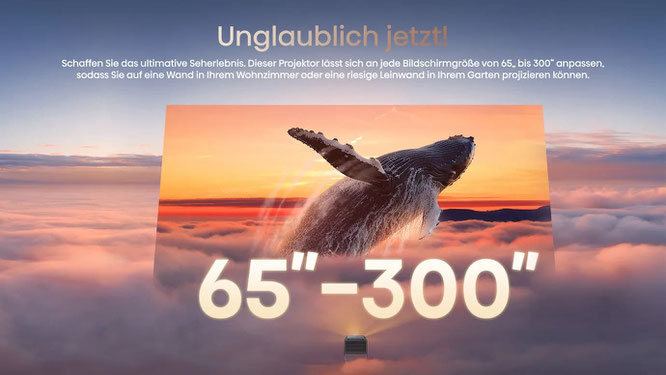 Hisense C2 PRO Bildgrößen von 65 bis 300 Zoll 