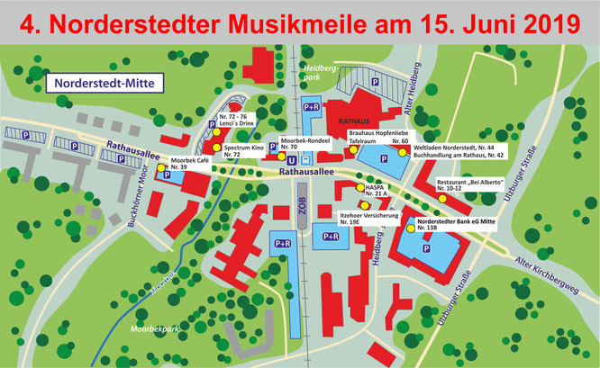 Norderstedter Musikmeile, Locations, PACT Norderstedt-Mitte, Quartiersmanagement, Festivals, Konzerte, Livemusik