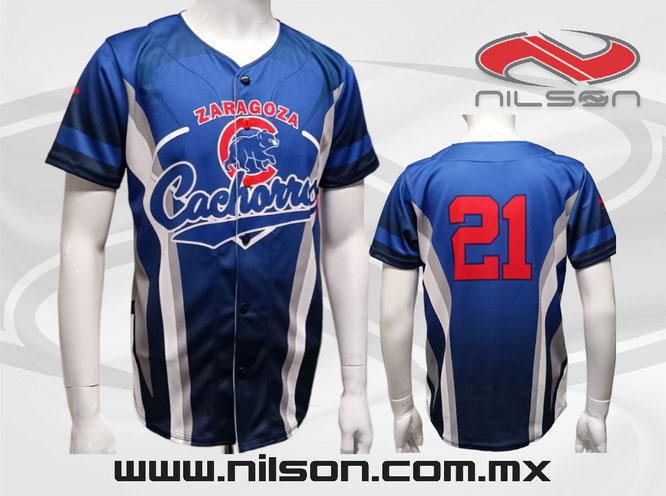 jersey béisbol, camisola, casaca de beisbol, sublimación digital fullprint, equipo cachorros zaragoza, nilson ropa deportiva