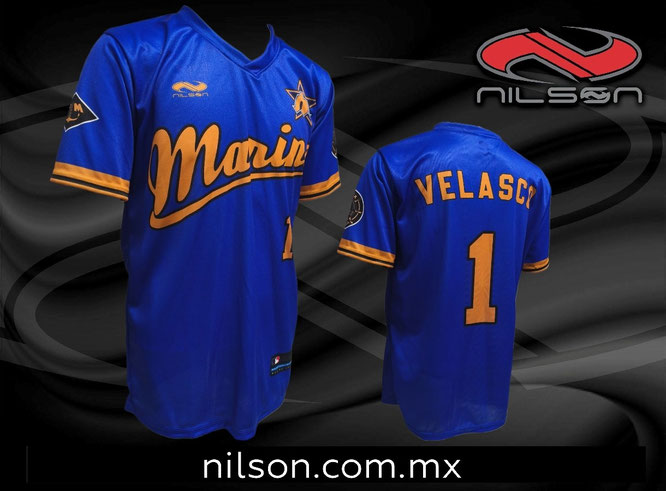 PLAYERA SOFTBALL SUBLIMACION DIGITAL, EQUIPO MARINA