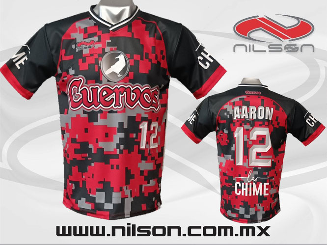 playera softball sublimacion digital fullprint, mod. camuflaje. Equipo Cuervos