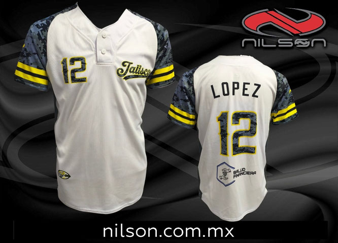 CAMISOLA, CASACA DE BEISBOL SUBLIMACION. EQUIPO jalisco. NILSON ROPA DEPORTIVA