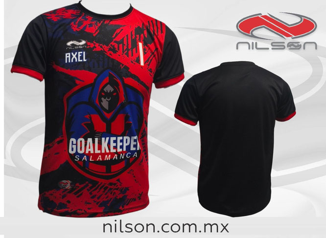 playera futbol estilo grunge, GOALKEPEERS 25. Nilson ropa deportiva