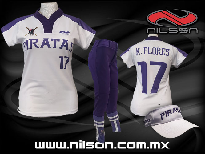 uniforme femenil beisbol equipo piratas, nilson ropa deportiva