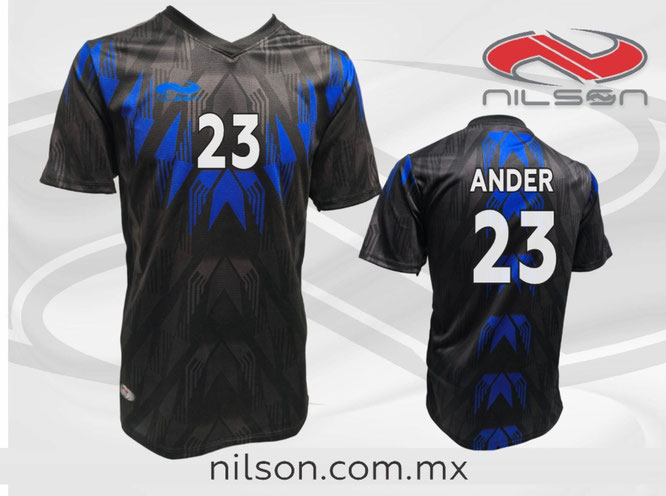 uniforme de voleibol sublimado, Modelo Apex Blue. nilson ropa deportiva