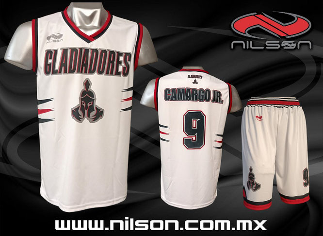 uniforme basketball, sublimacion digital equipo Gladiadores.  marca  nilson ropa deportiva