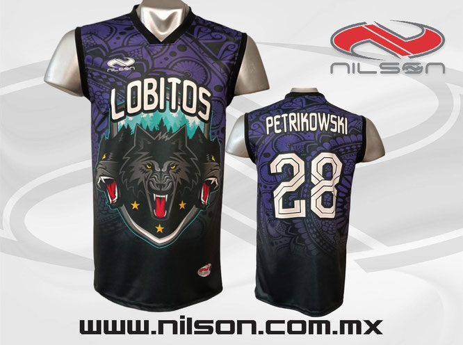 jersey basketball sublimacion digital, equipo lobitos, nilson ropa deportiva