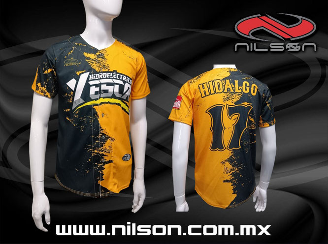 CAMISOLA, CASACA de béisbol, sublimación digital fullprint, Equipo HIDROELECTRICA LA YESCA