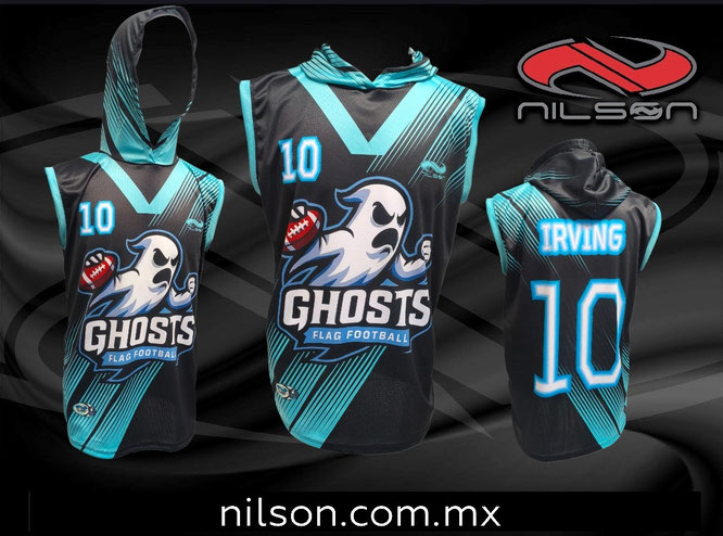 jersey de flag football, Equipo GHOSTS. nilson ropa deportiva