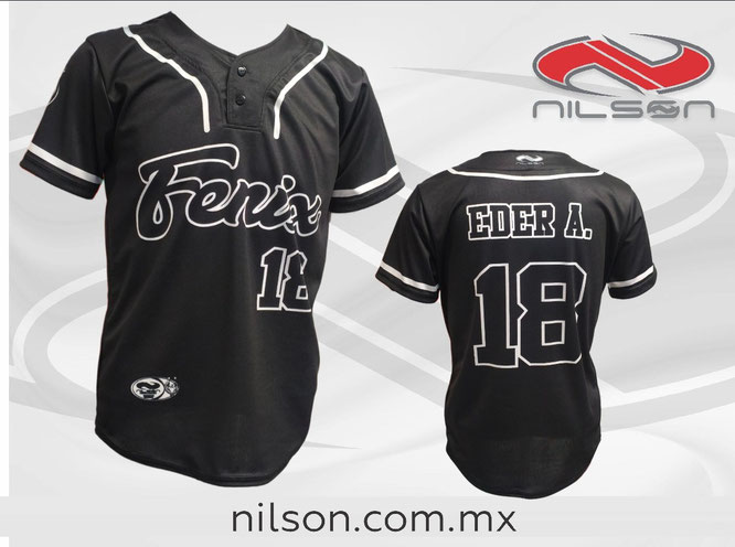 JERSEY DE BEISBOL SUBLIMACION. EQUIPO FENIX 2025. NILSON ROPA DEPORTIVA