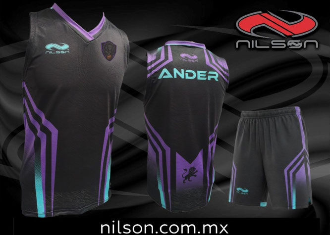 UNIFORME DE BASKETBALL. SUBLIMACION DIGITAL EQUIPO LEONES. NILSON ROPA DEPORTIVA