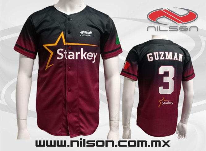 jersey béisbol, sublimación digital fullprint, Equipo STARKEY