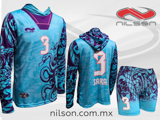Uniforme flag football, sublimacion digital fullprint. EQUIPO MEDUSAS